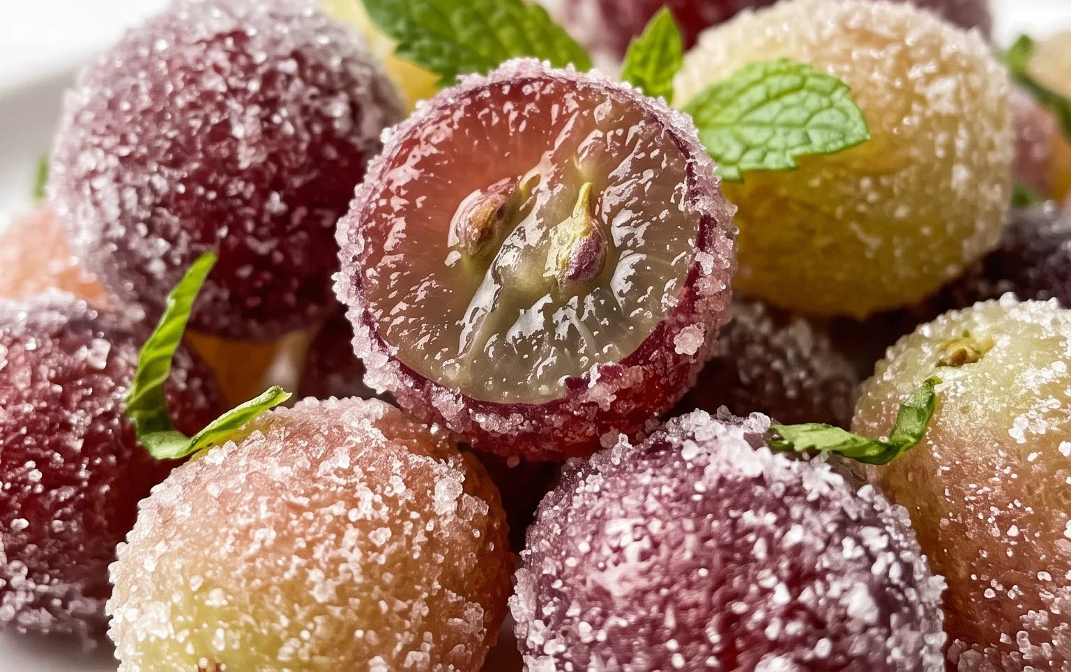 3-Ingredient Frozen Candied Grapes