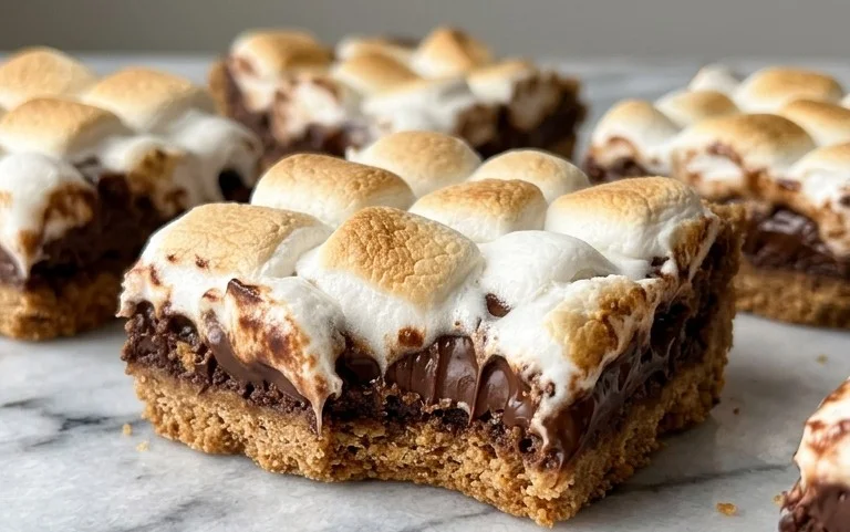Easy Smores Cookie Bars Gooey Chocolate Marshmallow Treat