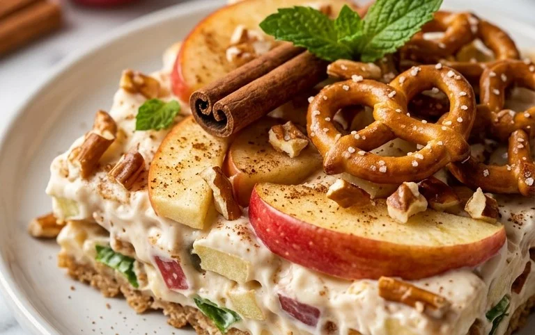 Apple Cinnamon Pretzel Salad