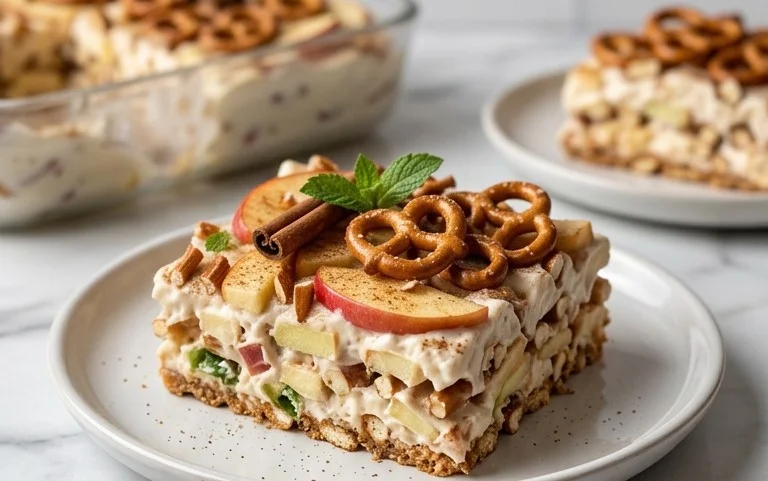Apple Cinnamon Pretzel Salad Recipe