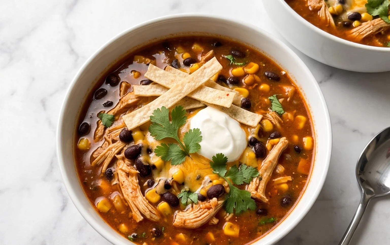 Quick & Hearty Chicken Taco Soup Recipe
